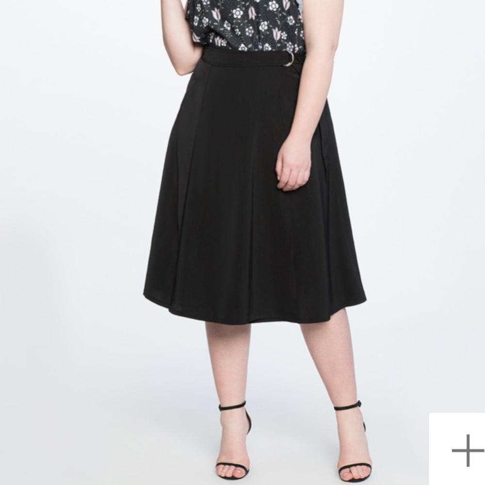 Eloquii midi wrap skirt plus size